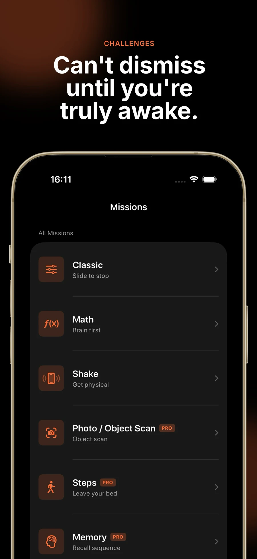 WakeProof wake-up challenge collection